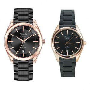 Alexandre Christie AC 8654 Rosegold Black Couple